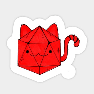 dice Cat Sticker